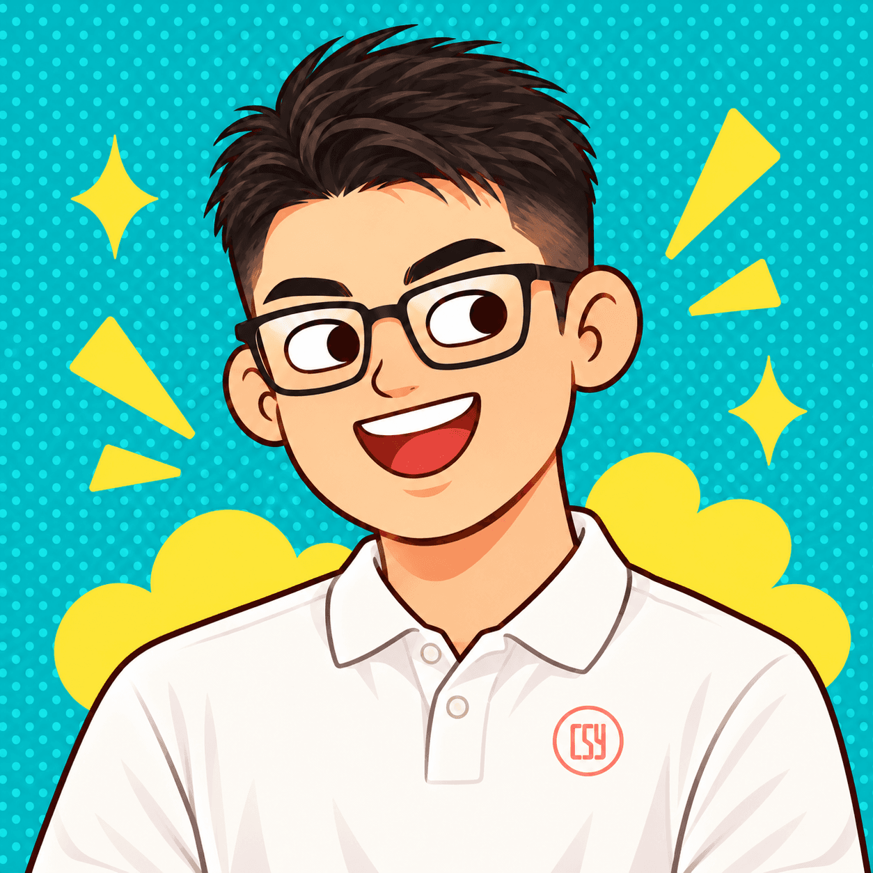 Cartoon portrait of Johnny